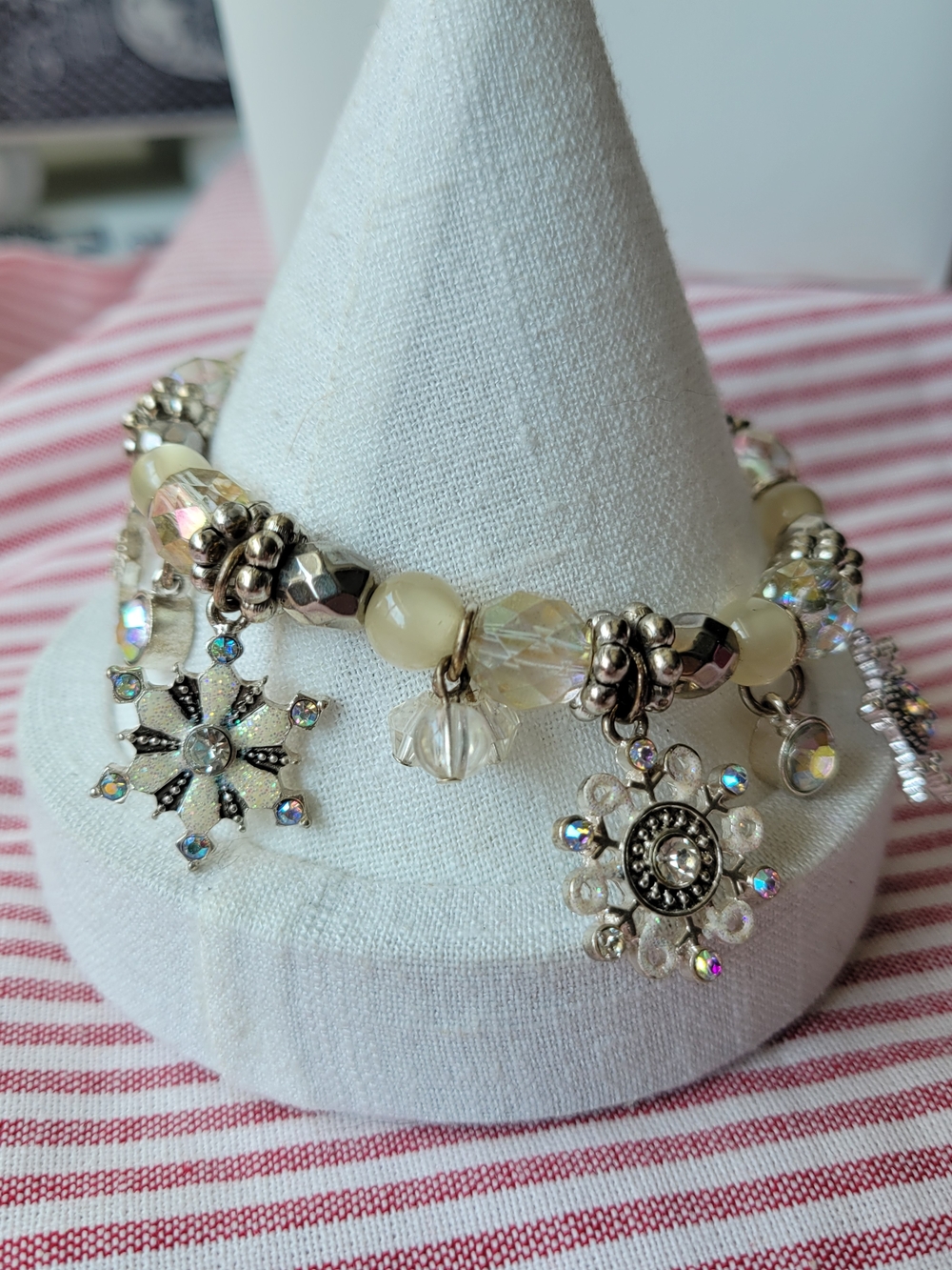 Crystal Snowflake Charm Bracelet